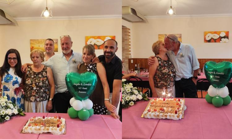 Sarnano, 40 anni d’amore per Angelo e Leonilde: nozze di smeraldo nel segno della famiglia Sarnano, 40 anni d’amore per Angelo e Leonilde: nozze di smeraldo nel segno della famiglia