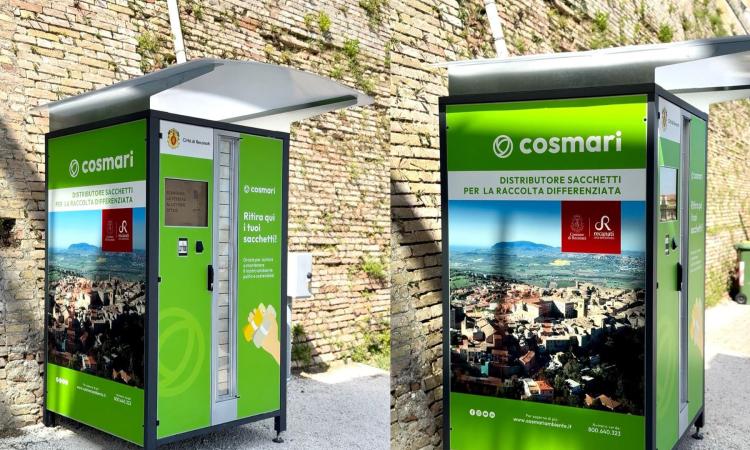 Recanati rivoluziona la raccolta differenziata: sacchetti disponibili 24 ore su 24 nei distributori