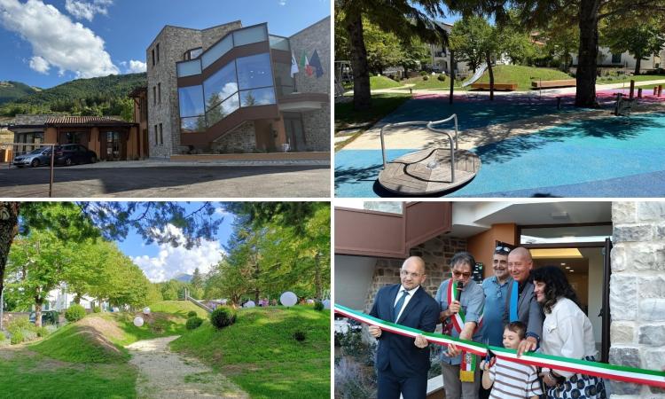 Fiastra volta pagina: inaugurati il nuovo parco urbano di San Lorenzo al Lago e la sede comunale Fiastra volta pagina: inaugurati il nuovo parco urbano di San Lorenzo al Lago e la sede comunale