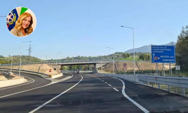Meloni inaugura i lavori della Pedemontana Sud delle Marche a Cessapalombo