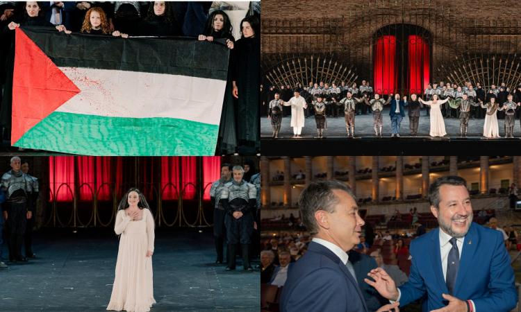 Macbeth, un applauso lungo quanto l’attesa: le bandiere palestinesi chiudono il sipario