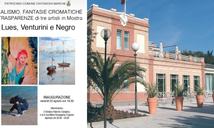 Civitanova, Lues, Venturini e Negro in mostra alla Palazzina Liberty Civitanova, Lues, Venturini e Negro in mostra alla Palazzina Liberty
