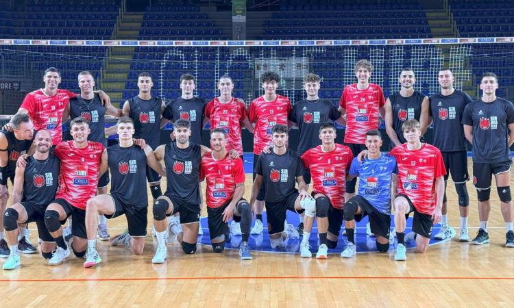 Lube, buona la prima nel test contro Perugia: vittoria in 4 set, Loeppky subito in palla Lube, buona la prima nel test contro Perugia: vittoria in 4 set, Loeppky subito in palla