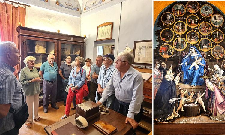 Gli 'Amici del Liceo Galilei' in visita a Cingoli tra arte e buona tavola: dalla 'Madonna' del Lotto al Mulino Bravi