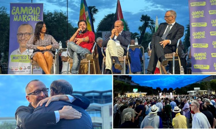 Bersani al fianco di Ricci a Civitanova: "Siamo un’onda che cresce, mai vista prima"