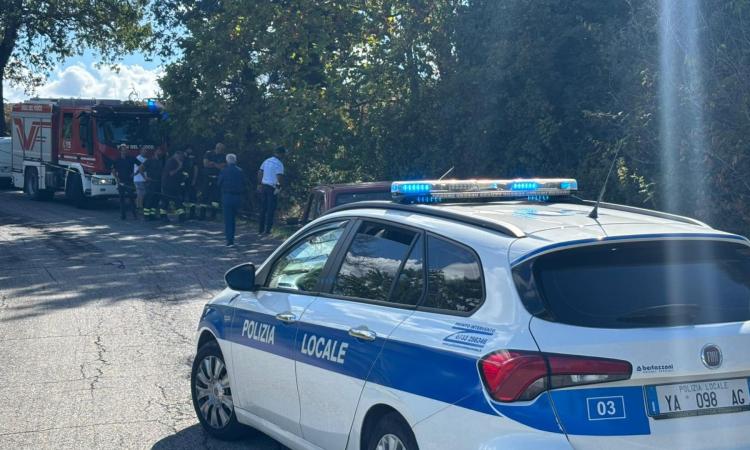 Macerata, cade un palo telefonico: messa in sicurezza e controllo viabilità