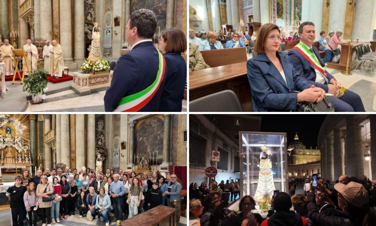 La Madonna di Loreto accolta a Roma: nella "chiesa dei marchigiani" c'è anche il sindaco Sclavi