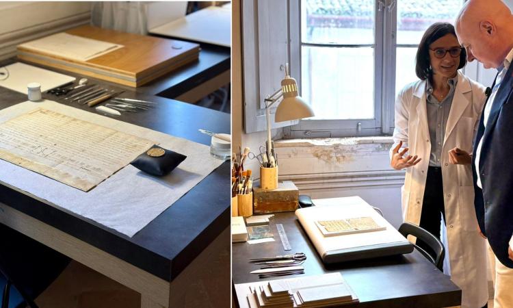 Recanati, al via il restauro di tre preziosi manoscritti tra Leopardi e la Bolla Aurea Recanati, al via il restauro di tre preziosi manoscritti tra Leopardi e la Bolla Aurea