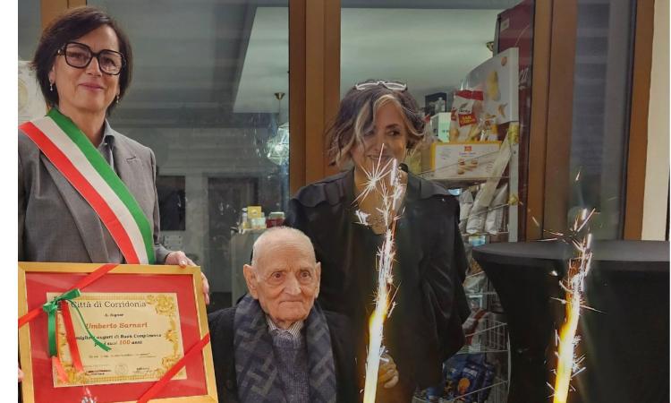 Umberto Sarnari spegne 100 candeline: è festa a Corridonia
