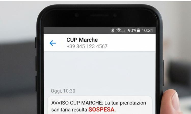 "Attenzione alle truffe telefoniche": falsi sms e chiamate che si spacciano per il Cup Marche "Attenzione alle truffe telefoniche": falsi sms e chiamate che si spacciano per il Cup Marche