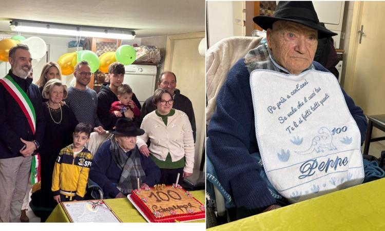 Loro Piceno, Giuseppe Mercuri spegne 100 candeline. L'omaggio del sindaco e dell'intera comunità Loro Piceno, Giuseppe Mercuri spegne 100 candeline. L'omaggio del sindaco e dell'intera comunità