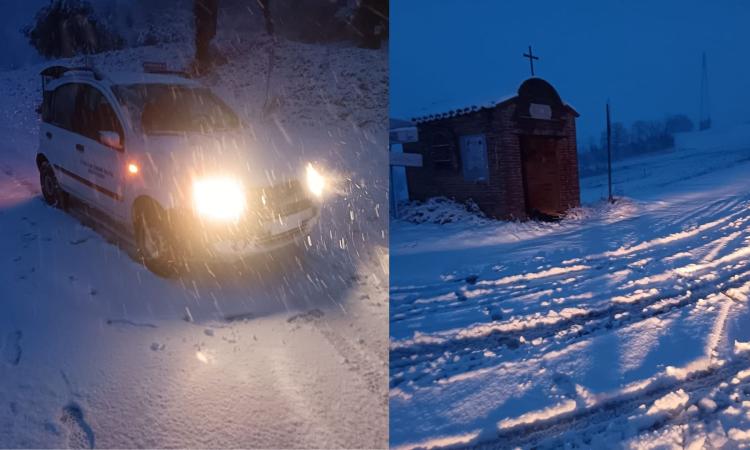 San Severino Marche, neve e blackout: disagi in città. Attivato il Piano Neve comunale
