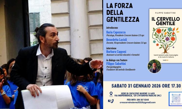 Civitanova, Filippo Sabattini presenta “Il Cervello Gentile”: 20 lezioni per stare meglio con sé e con gli altri Civitanova, Filippo Sabattini presenta “Il Cervello Gentile”: 20 lezioni per stare meglio con sé e con gli altri