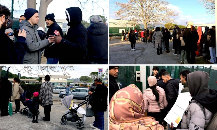 Macerata, code all’alba all’Ufficio Immigrazione:  "Qui dalle 4 del mattino". La Questura: "Attività quotidiana complessa"(FOTO e VIDEO)