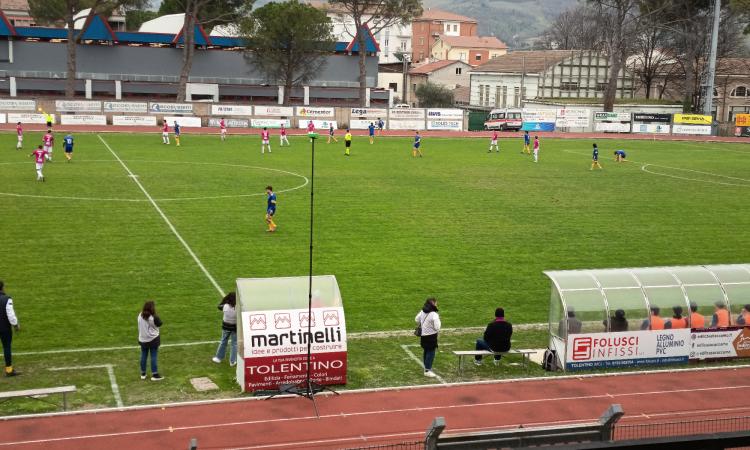 Il Tolentino usa la testa: Montegranaro piegato 2-0, ora è in zona playoff