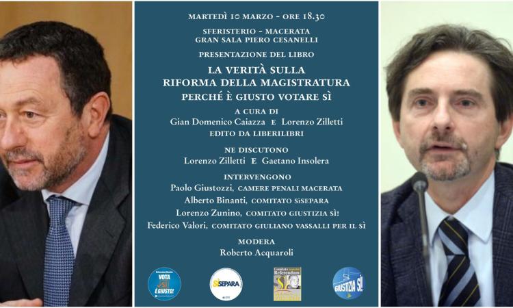 Macerata, allo Sferisterio il libro sulla riforma della magistratura e le ragioni del sì al referendum