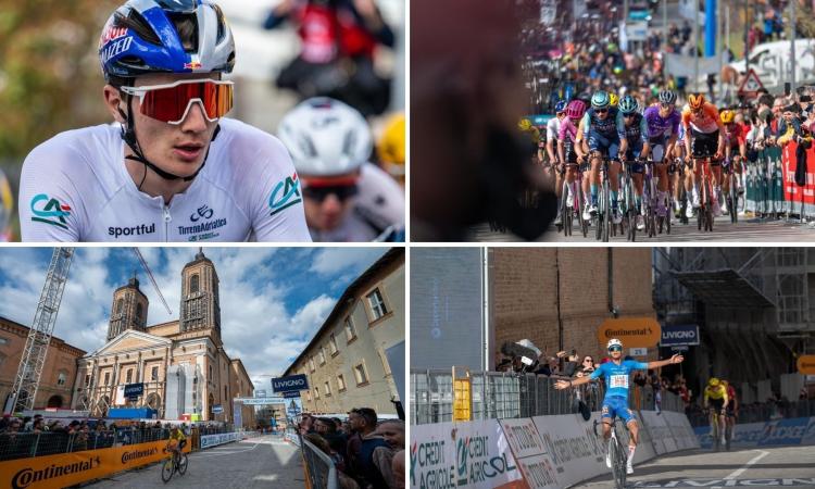 Camerino ha vinto la "sua" Tirreno-Adriatico: folla in piazza Cavour per accogliere Pellizzari Camerino ha vinto la "sua" Tirreno-Adriatico: folla in piazza Cavour per accogliere Pellizzari