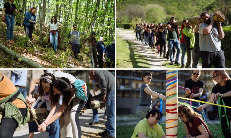Ussita, torna l'antico rito del Piantamaggio: tra faggi, canti e "furti" simbolici rinasce la primavera