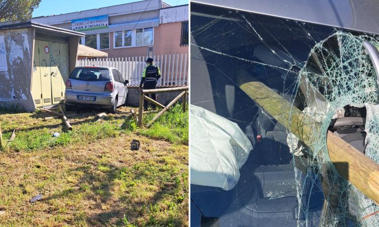 Villa Potenza, perde il controllo dell’auto e finisce contro staccionata e muretto: donna in ospedale