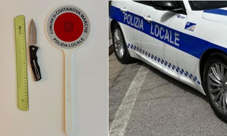 Civitanova, pugno duro della polizia locale: coltello sequestrato davanti alle scuole e narcotest nei parchi Civitanova, pugno duro della polizia locale: coltello sequestrato davanti alle scuole e narcotest nei parchi