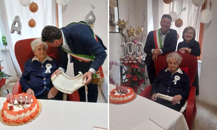 Tolentino, Adalgisa Castelli spegne 100 candeline: festa con il sindaco Sclavi