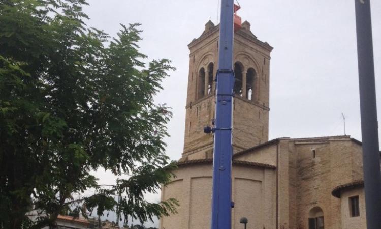 A San Severino cede la torre campanaria della chiesa di San Domenico