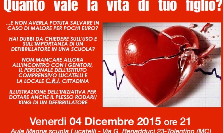 Un defibrillatore per la scuola: iniziativa dei genitori della scuola King - Rodari
