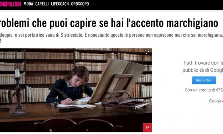 Su Cosmopolitan il dialetto marchigiano diventa un problema tutto da ridere