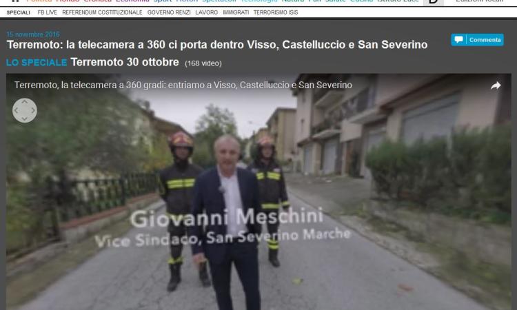San Severino e Visso nel docu-video de "La Repubblica" sul post sisma