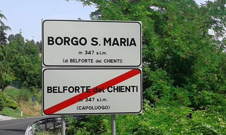 Scissione fra Borgo Santa Maria e Belforte? No, solo un errore di cartellonistica