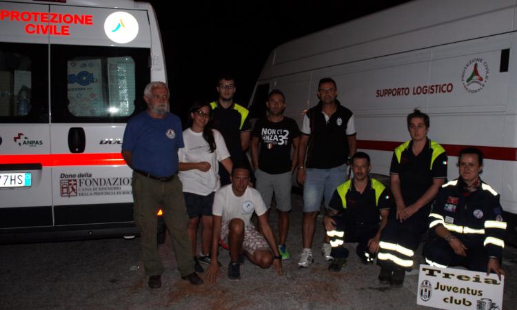 La solidarietà dei tifosi della Juve: aiuti dalla Sicilia consegnati al club di Treia