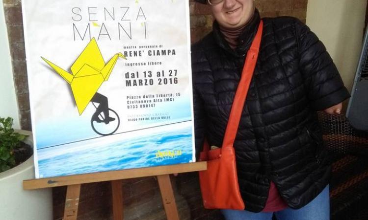 Renè Ciampa, l'artista "Senza Mani" espone a Civitanova Alta