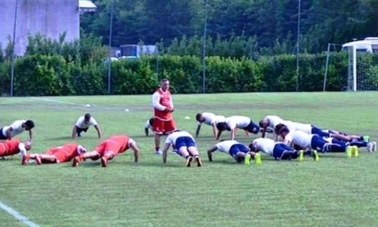 Maceratese al lavoro in vista della Lucchese