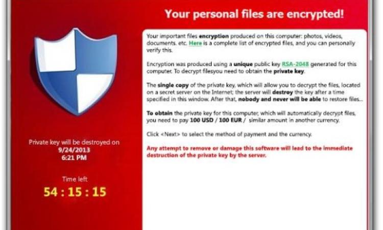 Attenzione al Cryptolocker. La Polizia di Stato mette in allerta gli utenti della Rete