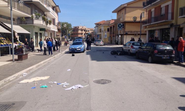 Schianto in moto, centauro soccorso con l'eliambulanza