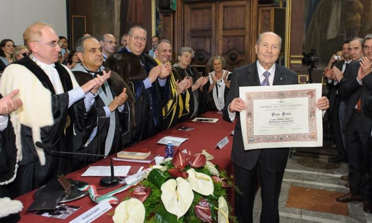 Il rettore Lacchè si congratula con Paolo Grossi, neo presidente della Corte Costituzionale