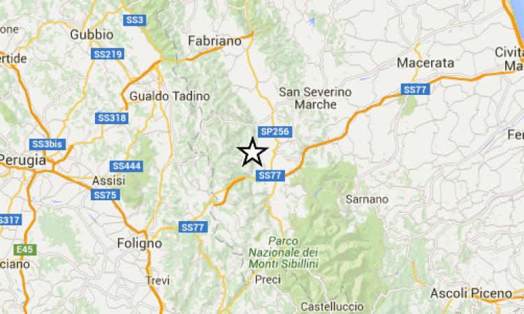 Scossa di terremoto di magnitudo 2.5 nella notte fra Muccia e Serravalle