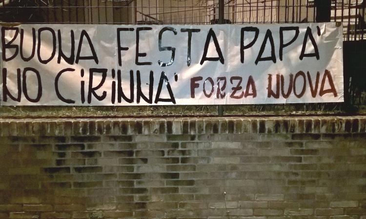 Festa del papà: a San Severino gli auguri di Forza Nuova contro la Cirinnà