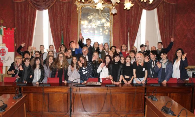 Macerata, studenti slovacchi ricevuti in Municipio