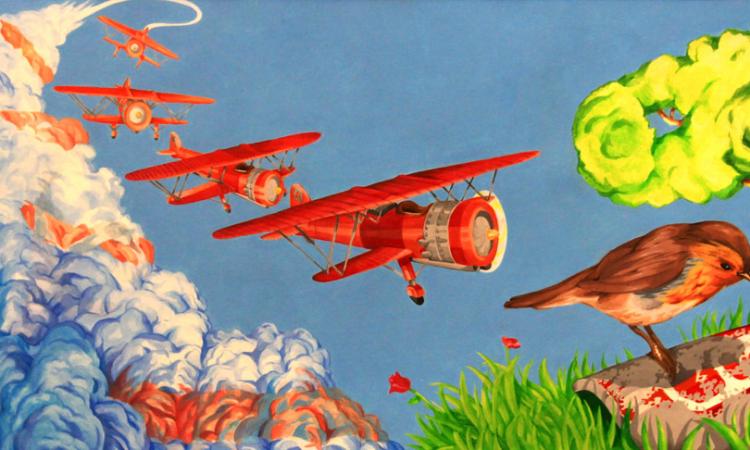 Un murales sulla recinzione della Orim per il concorso pittorico "ColorAmbiente"