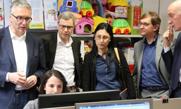 Ceriscioli in visita alla Clementoni