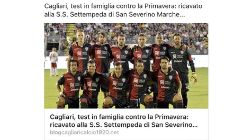 Il Cagliari in campo per la Settempeda